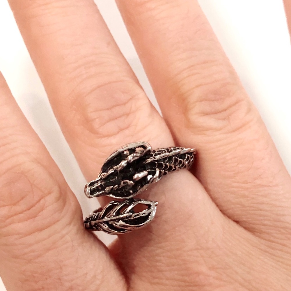 Silver Dragon Wrap Ring - image 4